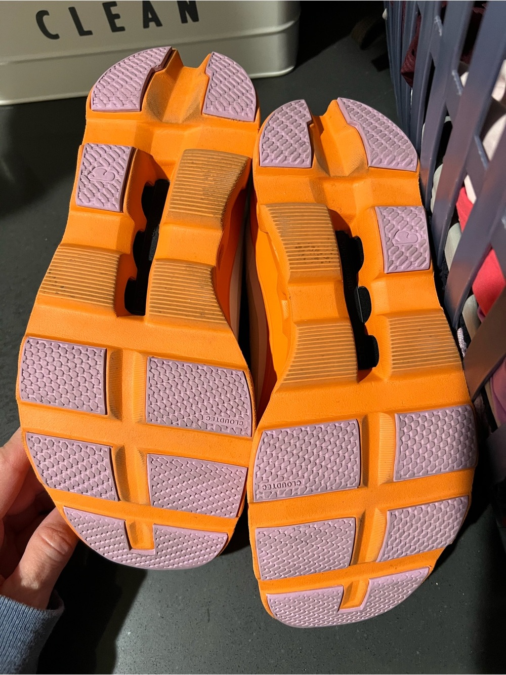 On Running Women’s Orange and White Cloud-Style Sneakers - Picture 4 of 4
